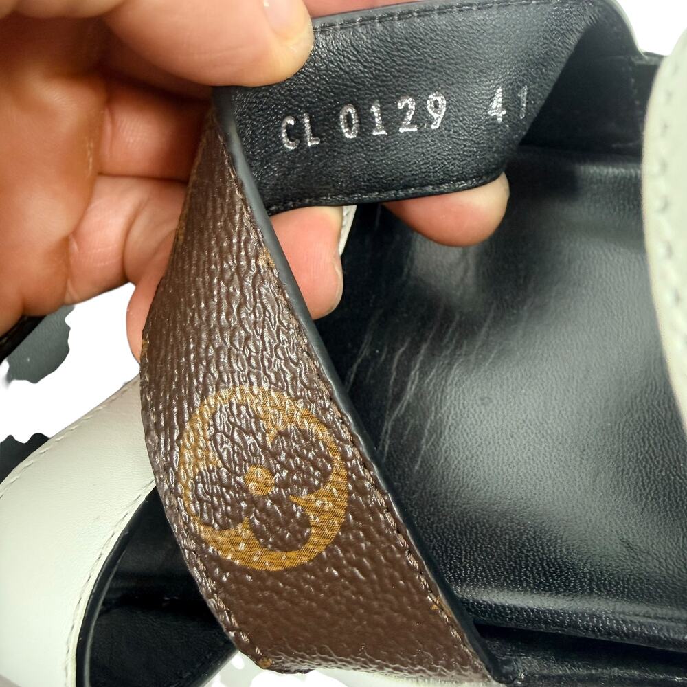 Louis Vuitton Archlight Leather Monogram Sandals White Pink Size 41 - Picture 9 of 10